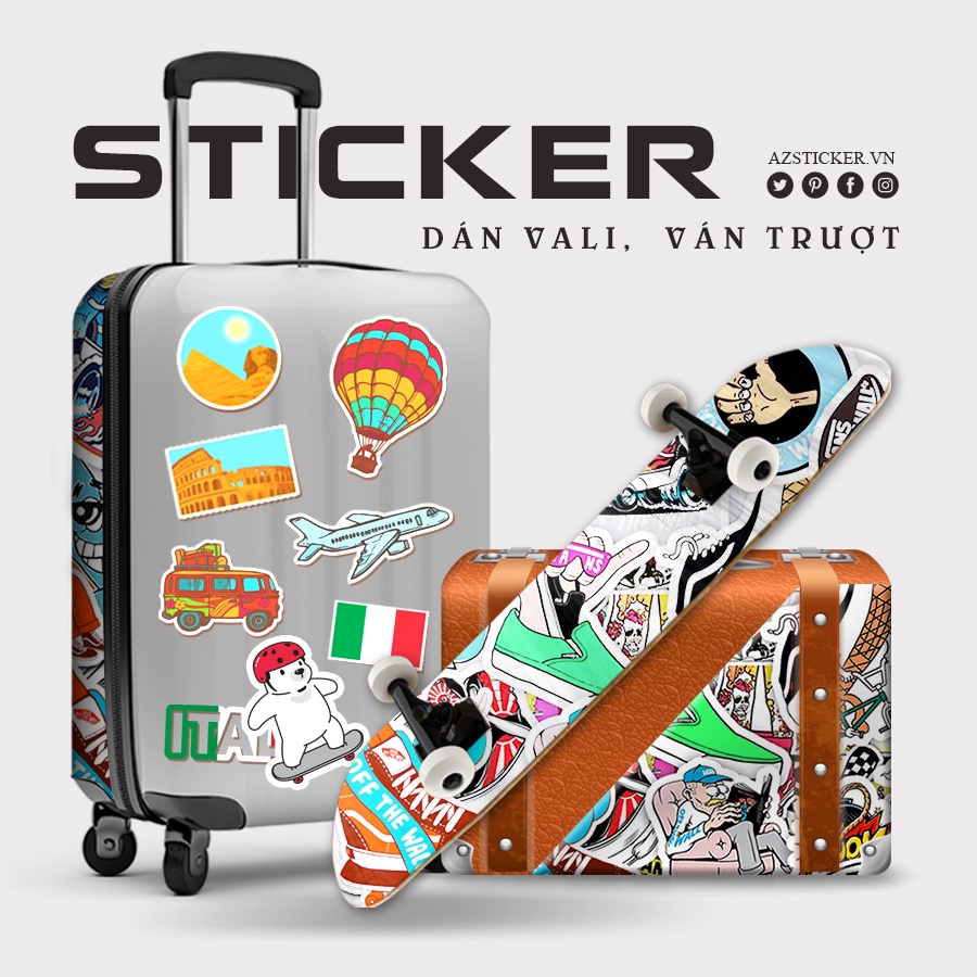 Hình Vans| Sticker Dán Xe, Tem Dán Xe Máy, Xe Điện , Tem Dán Xe Chống Thấm Nước, Chống Bay Màu