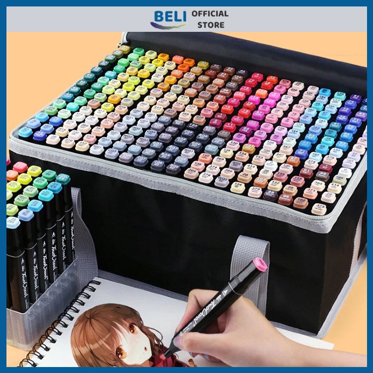 Bộ bút màu Marker Touchcool 168/204/262 FULL màu có khay màu khổng lồ