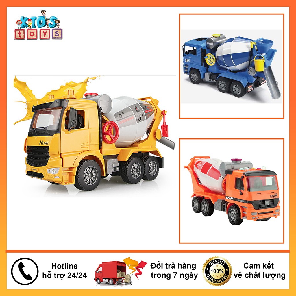 Đồ chơi xe ô tô trộn bê tông cho bé