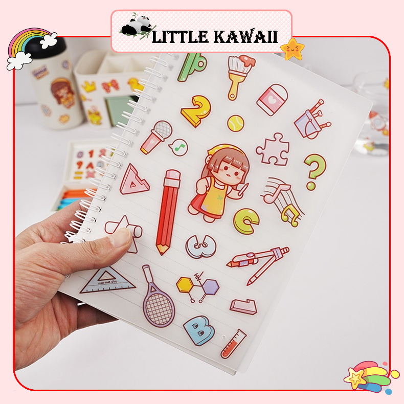 Set 6 tấm sticker hình dán bé gái small mochi cute