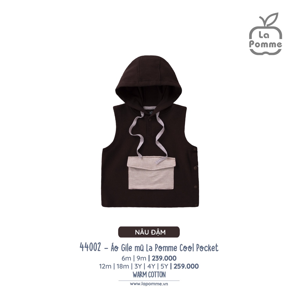 Áo Gile mũ La Pomme Cool Pocket
