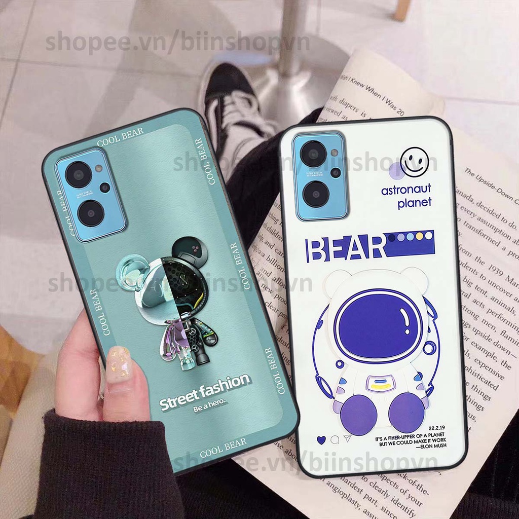 Ốp Realme 9i hình gấu bear brick đẹp độc lạ, thời trang, cá tính