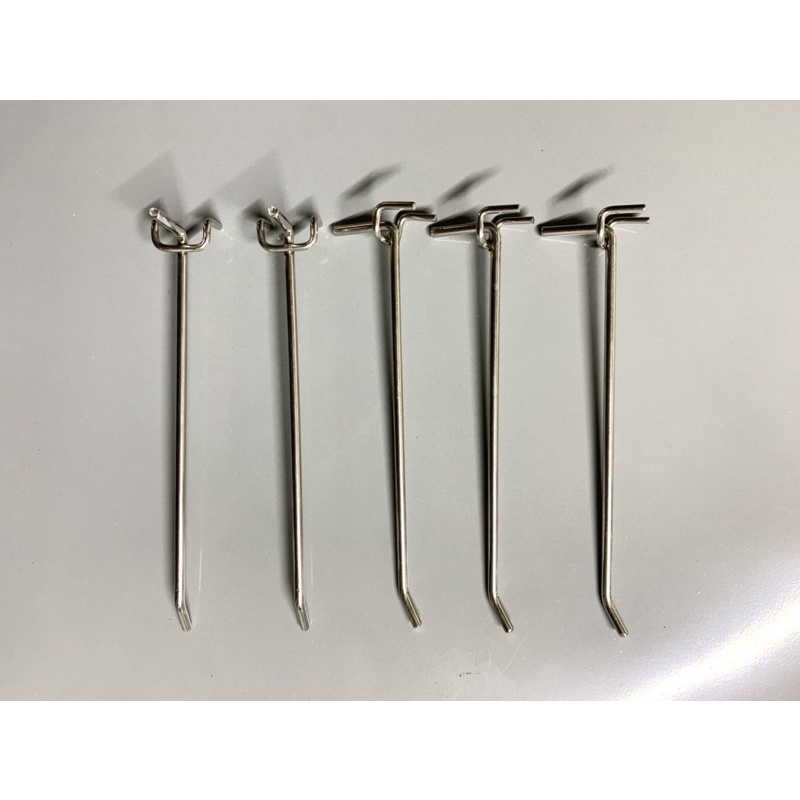 Combo 5 móc 3 càng cài tôn lỗ treo đồ bằng inox dài 10,15,20,25cm