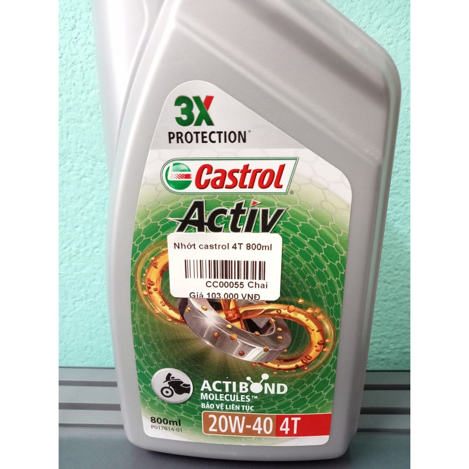 Nhớt castrol 4 thì động cơ xe 800 ml