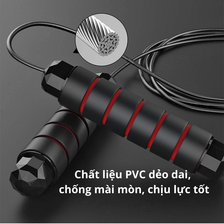 Dây Nhảy Thể Dục Thể Thao Tại Nhà, Dây Nhảy Thể Lực Lõi Thép Siêu Chịu Lực, Độ Bền Cao Đốt Cháy Mỡ Thừa