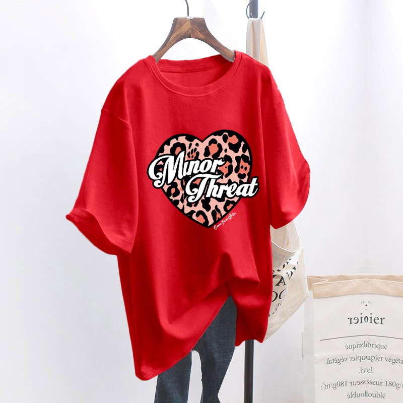 NRVP Áo thun tay ngắn dáng rộng họa tiết độc đáo phong cách Hàn Quốc thời trang mùa hè 2021 dành cho nữ