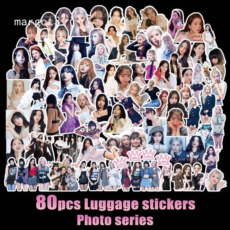 Set 80 Sticker BLACKPINK BP Dán Trang Trí Điện Thoại / Sổ Tay