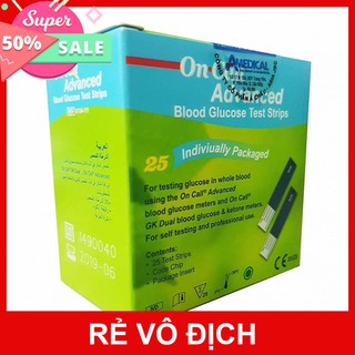 Que thử đường huyết On Call Advanced - hộp 25 que