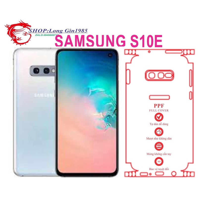Samsung S10E miếng dán trong Ppf mặt sau và mặt trước chống va đập chống trầy xước