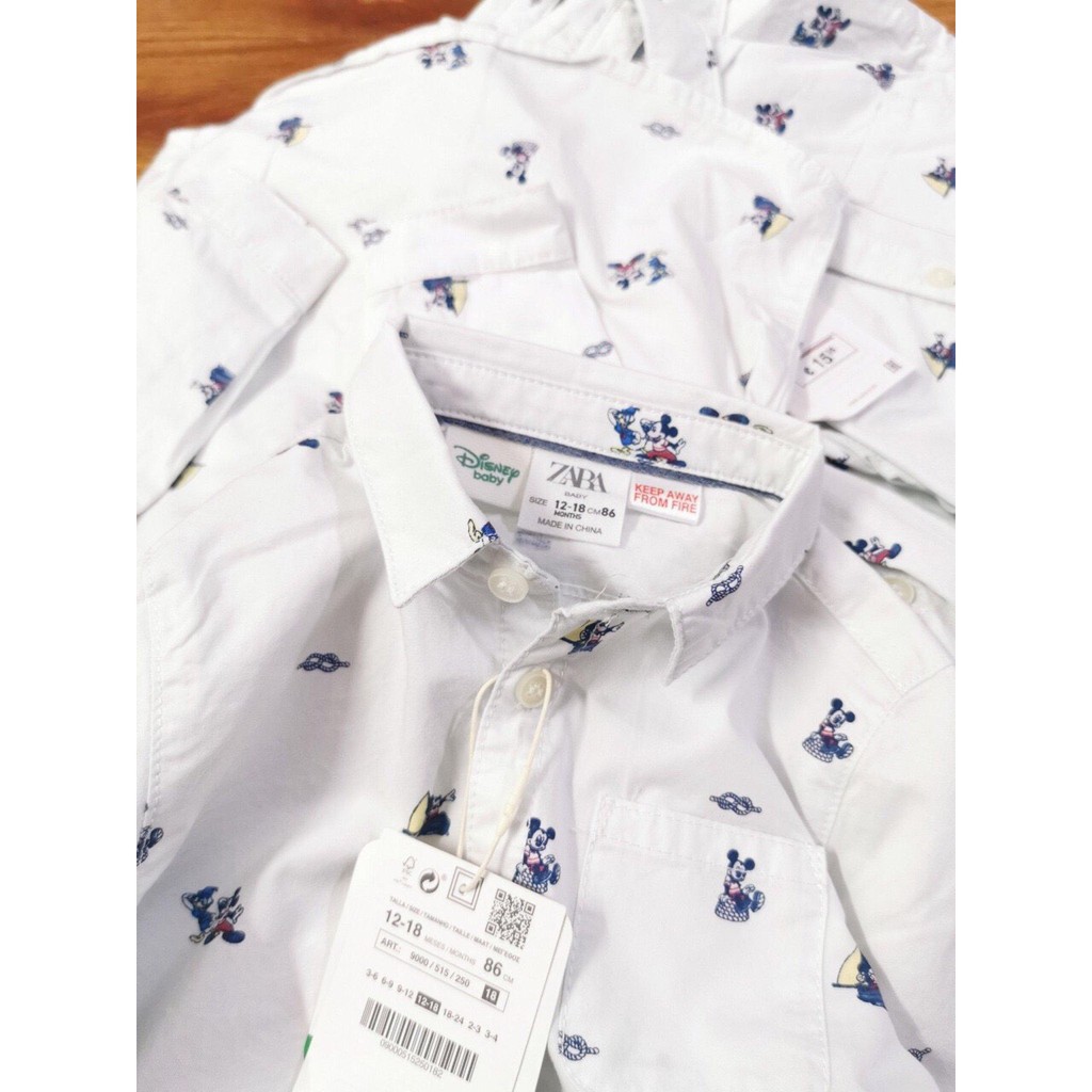 Áo sơ mi zara mickey & pluto dư xịn
