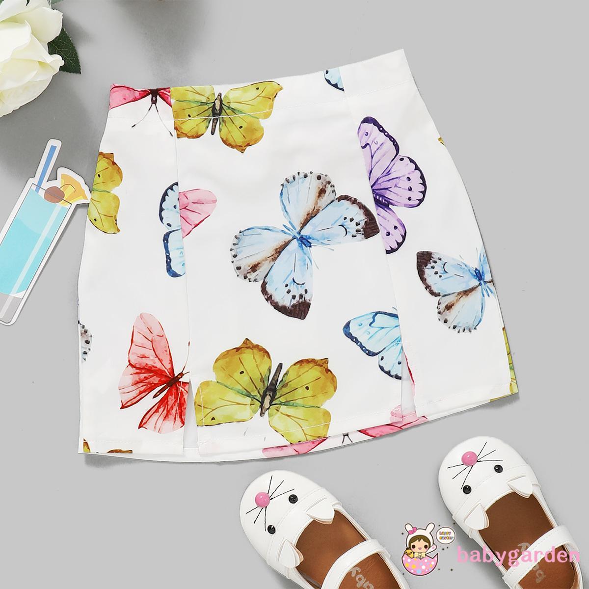 Áo Liền Quần In Hình Bướm Cho Bé Gái 18 Tháng - 6 Tuổi