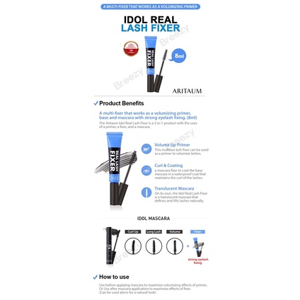 Mascara Aritaum Idol Real Lash Fixer 8ml