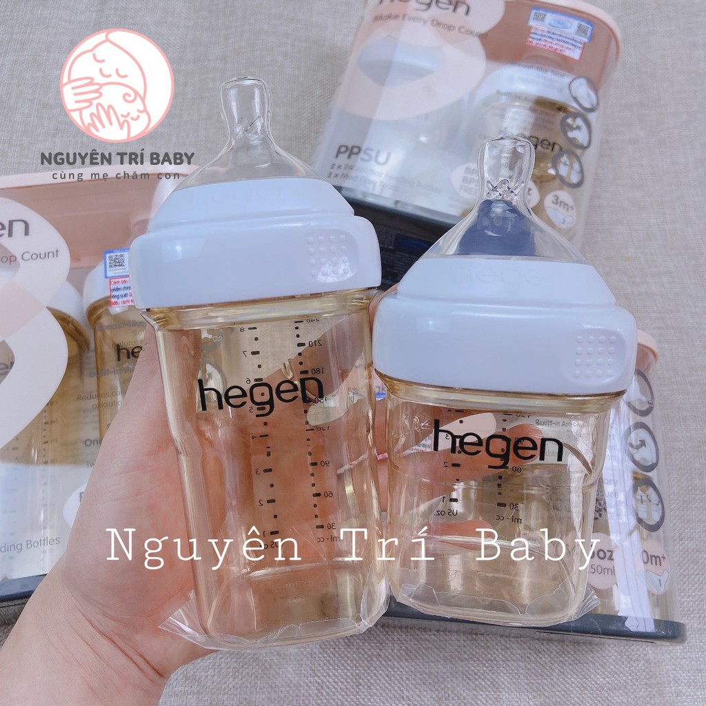 Bình sữa Hegen PPSU cao cấp dành cho bé từ sơ sinh 150ml-240ml-330ml