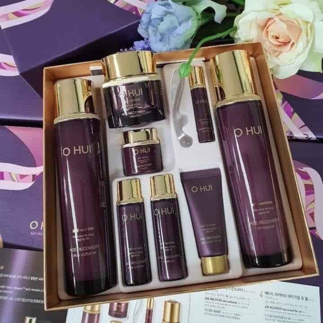 Bộ OHUI tím chuyên về lão hoá, dưỡng ẩm giảm nếp nhăn tăng độ đàn hồi cho da