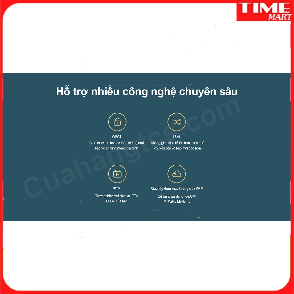 Bộ phát WiFi Xiaomi Mi Router AX6S, WiFi 6 [TIME_MART siêu thị tiện ích gia đình]