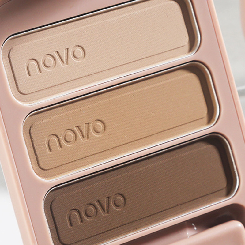[Hàng mới về] Phấn kẻ mày Novo 2 bảng màu độ bóng cao kháng nước chống mồ hôi