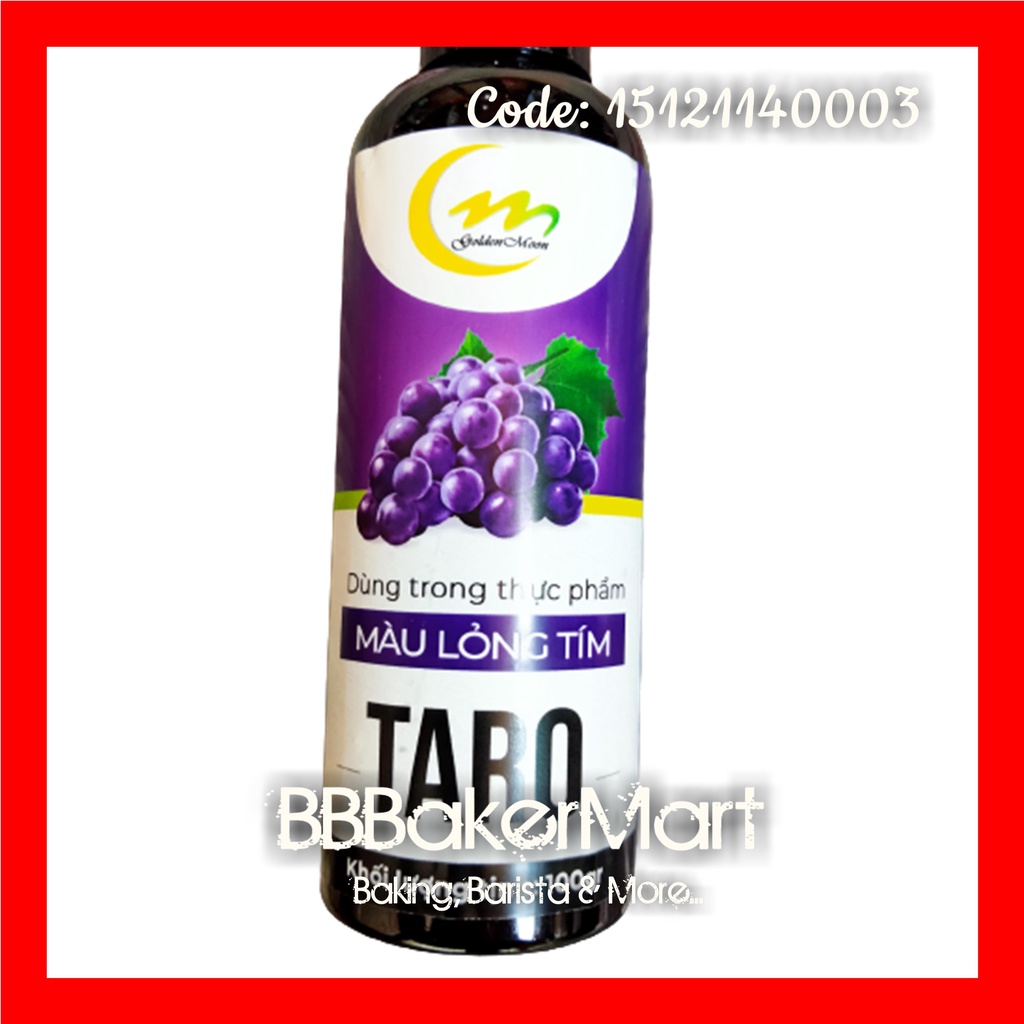Màu nước thực phẩm TÍM TARO - Chai 100gr