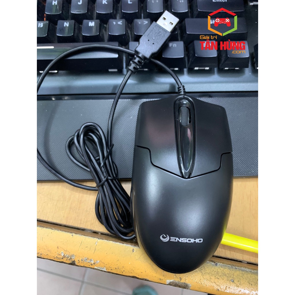 Chuột quang Ensoho E-219B và Forter 3900 đen trắng