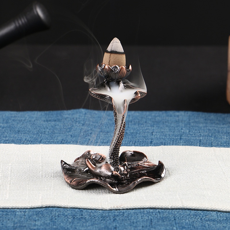 Thác Khói Trầm Hương Bằng Hợp Kim Kẽm Hình Hoa Sen