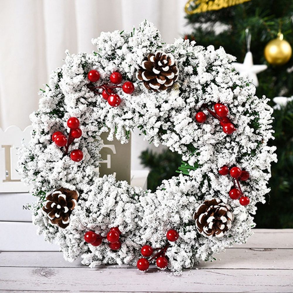 Vòng hoa treo trang trí lễ hội giáng sinh làm từ pvc nhiều màu tùy chọn