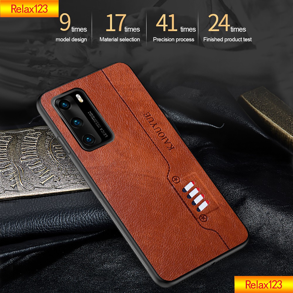 Samsung Galaxy S9/S9 Plus/S9+ (Ready Stock) Leather TPU Phone Case Shockproof Camera Lens Protection Shell Anti-Fall No Fingerprint Casing Phone Business style Phone Soft Cover