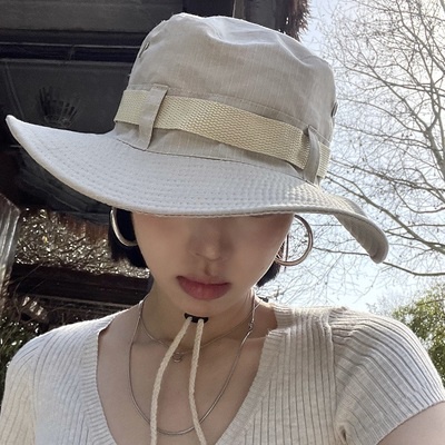 Mũ tai bèo cao bồi có dây rút phong cách chất không phải nói nhiều