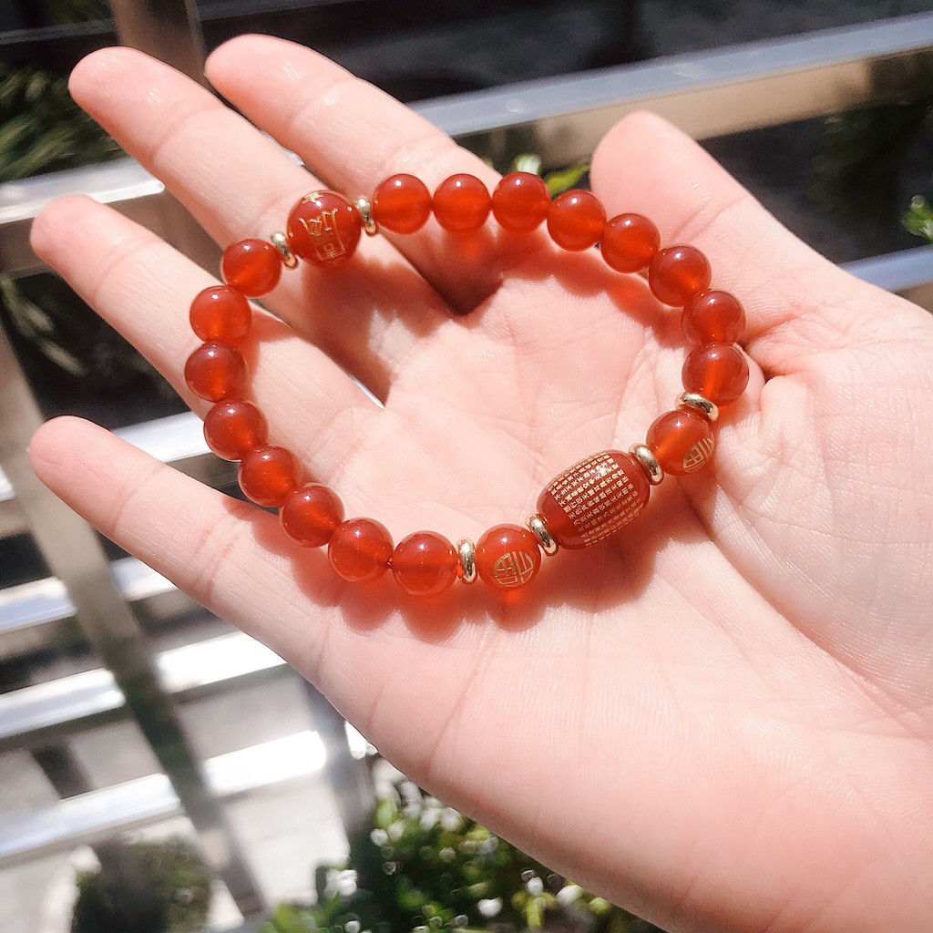 Vòng tay lu thống có chữ bát nhã tâm kinh nhiều loại