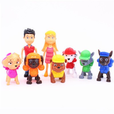 Bộ 8 nhân vật biệt đội chó cứu hộ Paw Patrol nhựa PVC - Mô hình Anime chó cứu hộ làm đồ chơi cho bé kamen rider New4all