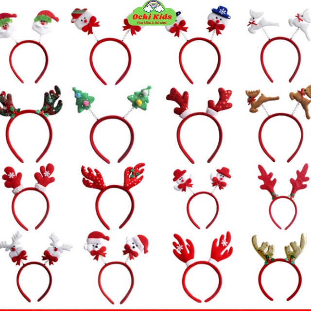 Xước tóc giáng sinh, bờm cài tóc noel siêu đáng yêu cho bé.
