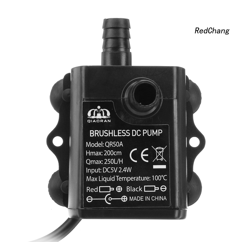 Máy bơm chìm không chổi than mini USB DC 5V 250l/h chống thấm nước chất lượng cao