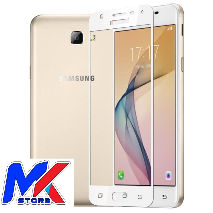 Kính cường lực bảo vệ màn hình ĐT Samsung J7 Prime full màn hình full keo - tặng bộ giấy lau kính trị giá 10K