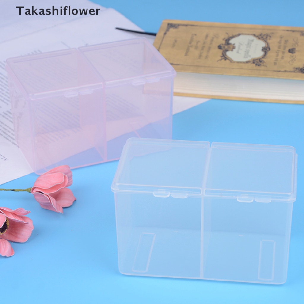 [Hàng mới về] Hộp đựng bông tẩy trang tăm bông bằng nhựa trong suốt tiện lợi