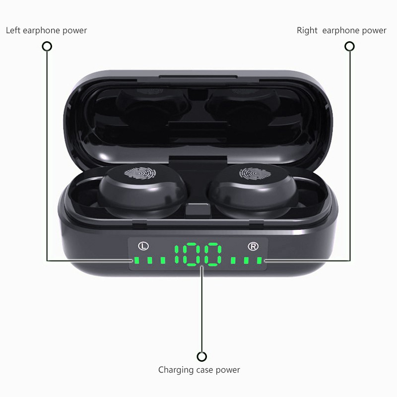 Tai nghe Bluetooth AMOI V8 không dây cảm ứng chống nước IPX7 dành cho IOS Android