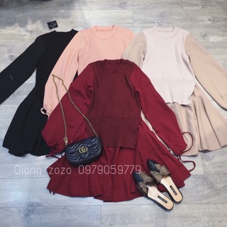 Váy len pha lụa