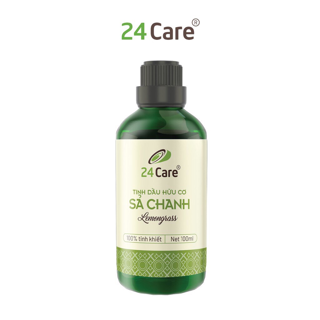 Tinh dầu Sả Chanh/ Sả Java/Bạc Hà/ Bưởi Ngọt/ Quế/ Cam Ngọt 24Care nguyên chất 100ml/chai