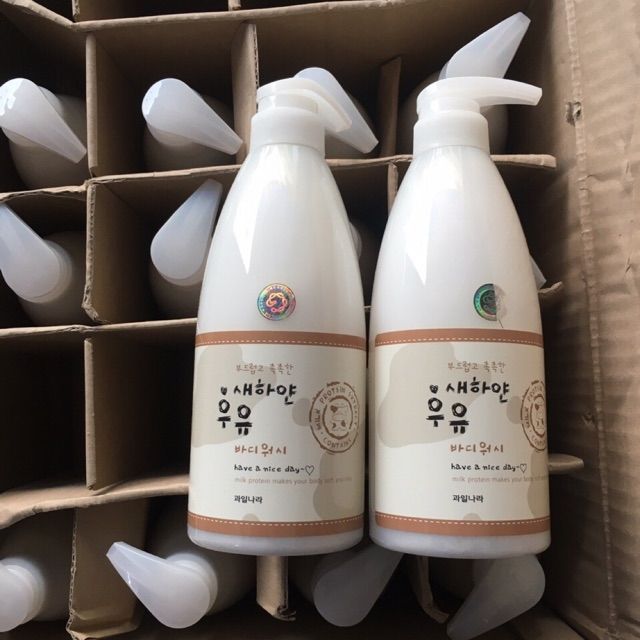 sữa tắm làm sáng da Welcos White Milk làm trắng da chính hãng từ Hàn Quốc,