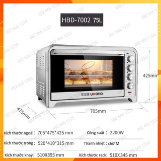 Lò nướng ukoeo 75l - lò nướng ukoeo 7002 chính hãng chuyên làm bánh