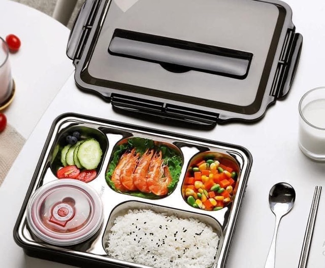 Khay cơm inox 5 ngăn