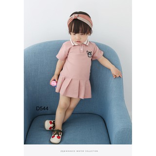 (10-11kg) Đầm bé gái tùng váy xếp li D544