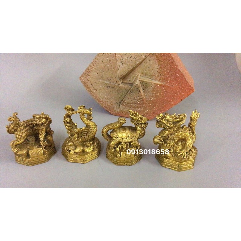 Bộ tứ linh long lân quy phung bằng đồng Tượng tứ linh phong thủy bằng đồng.