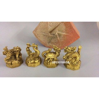 Bộ tứ linh long lân quy phung bằng đồng Tượng tứ linh phong thủy bằng đồng.