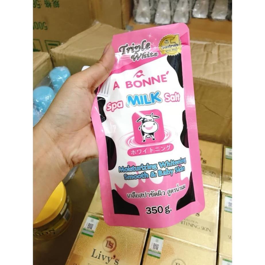 Muối tắm sữa bò tẩy tế bào chết A Bonne Spa Milk Salt Thái Lan 350gr ( hàng chuẩn)