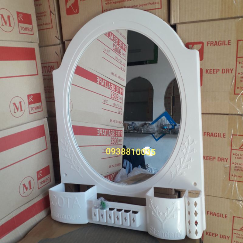 Gương nhựa treo tường nhà tắm 38*50cm