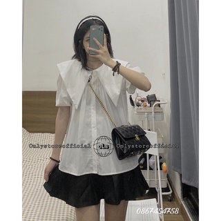 Áo sơ mi cổ nhọn 3 màu trắng xanh cốm xanh coban Onlystoreofficial, nhận hàng có vấn đề liên hệ shop trước khi đánh giá