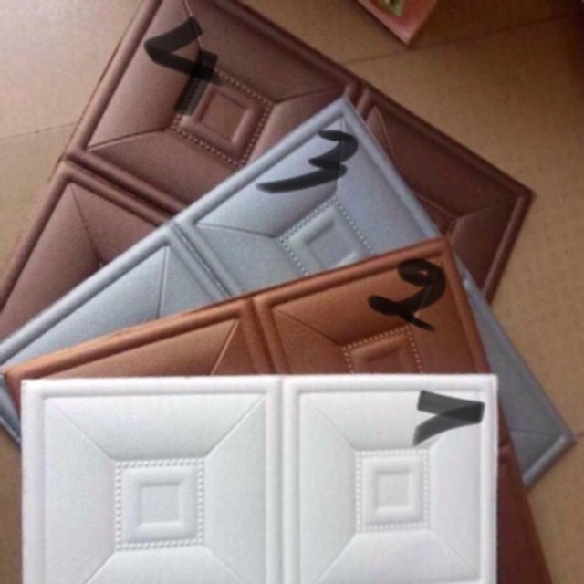 XỐP DÁN TƯỜNG GIẢ DA 3D CAO CẤP 60*60cm GIÁ TỐT