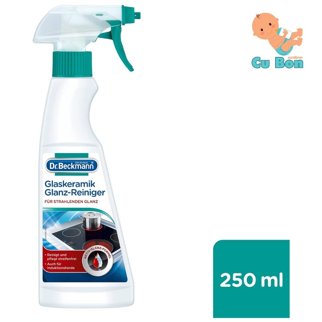 Tẩy dầu mỡ Dr.Beckmann Đức 250ml tẩy sạch bếp từ, bếp ga, lưới lọc máy hút mùi, tường ốp, chậu rửa bát an toàn tiện lợi