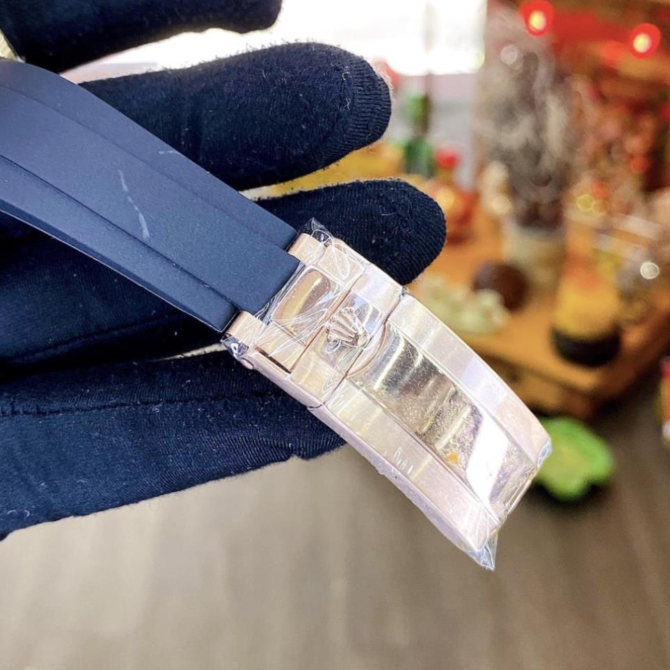 Đồng hồ Nam Rolex máy nhật-Đồng hồ cơ Automatic Rolex 3 nút mặt vàng hồng dây cao su size 40-42 mm