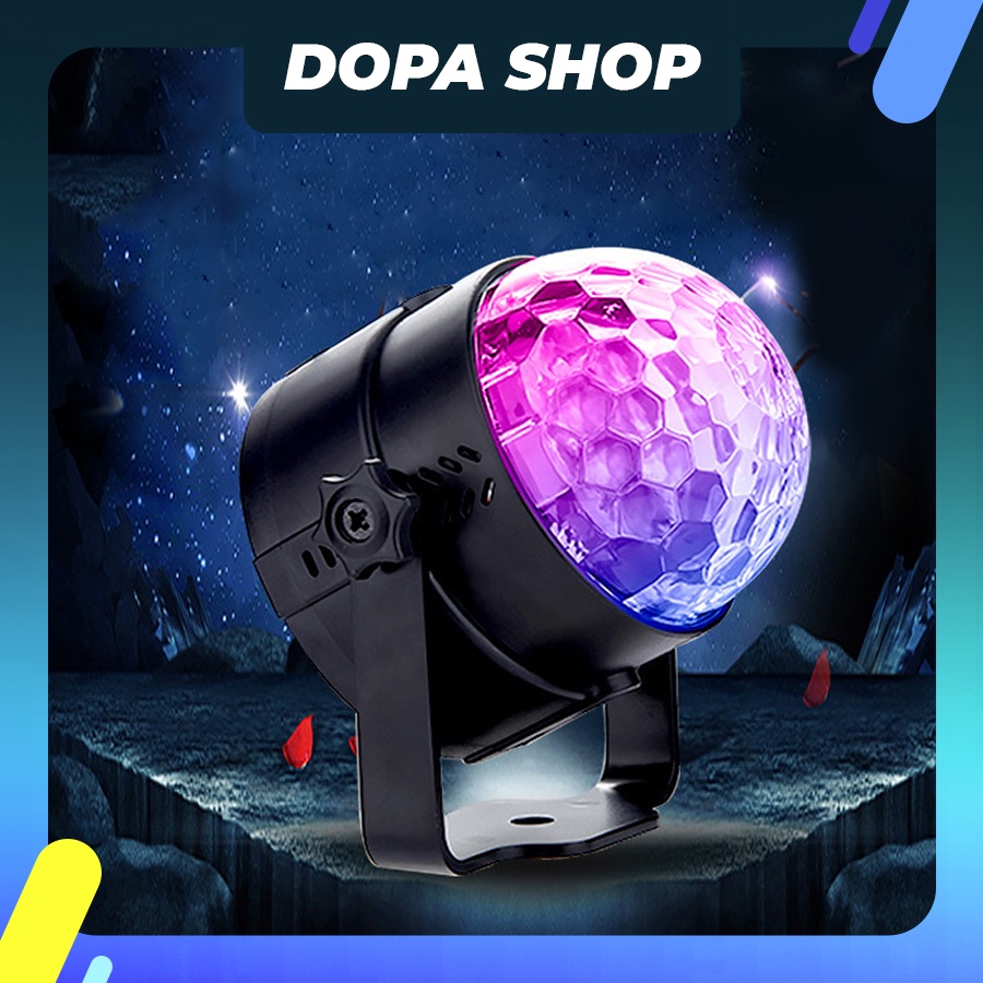Đèn Nháy Xoay Trang Trí 7 Màu Cảm Ứng Xoay Theo Nhạc, Đèn Led Xoay Vũ Trường, Bar, Sân Khấu Dành Cho Dân Bay
