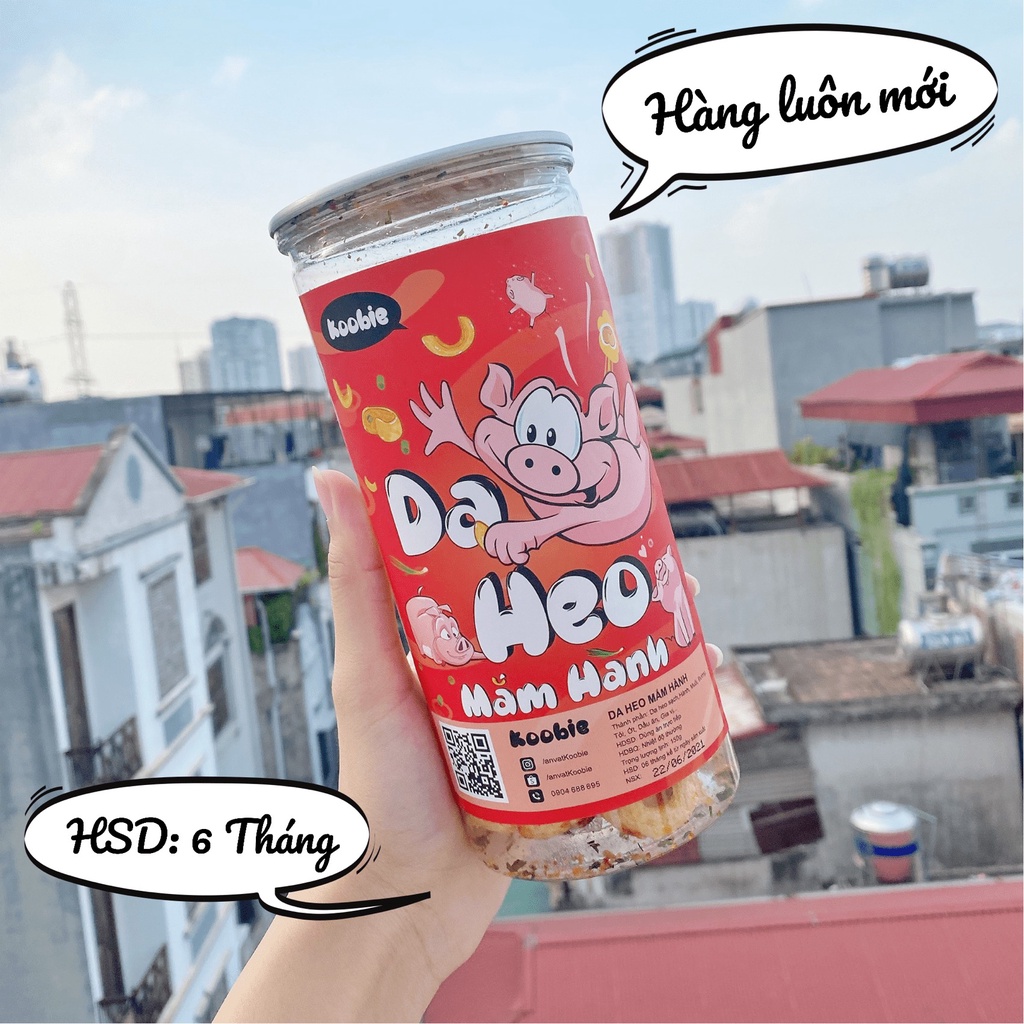 Da heo mắm hành Koobie 150g, đồ ăn vặt ngon an toàn vệ sinh, giao hàng siêu tốc