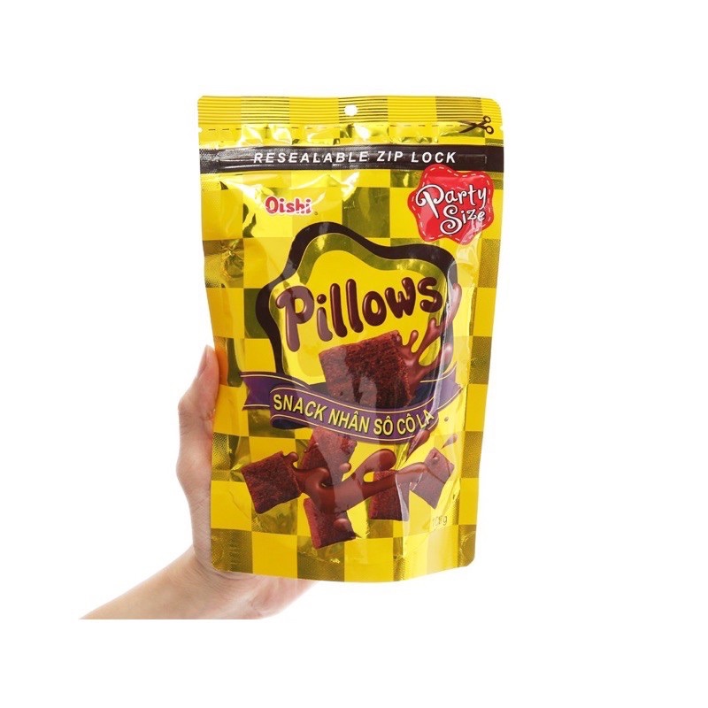 bánh Pillows Oishi túi zip 100g